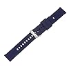 Uxcell Silicone Watch Band 20mm Width Quick Release Soft Rubber Replacement Watch Strap with Electroplated Stainless Steel Buckle for Men Women, Deep Blue #2