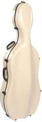 JW Eastman Fibreglass 4/4 Cello Case Gloss White CE 133 W