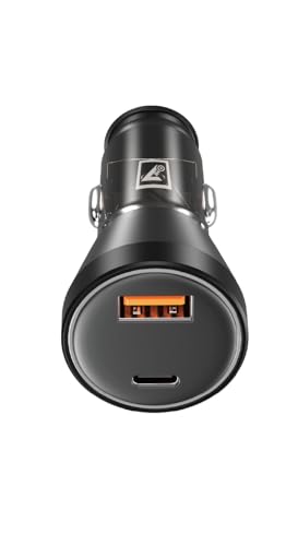 Image of ONE 7 100W PD + USB Car Charger with Transparent Body | Fast Dual Port Car Adapter for Phones & Tablets | 12V /24V Vehicle Compatible | Smart Safety Protection | USB to Type-C Cable - ON QCC-26