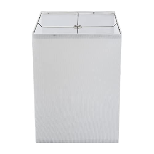 Image of Aspen Creative 38702-2, Square Collapsible Spider Lamp Shade, White, 10+10 inch Top x 10+10 inch Bottom x 14 1 /4 inch Height, Set of 2