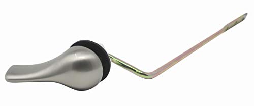 Qualihome Universal Toilet Handle Tank Flush Lever Replacement Handle, Satin Nickel Finish Toilet