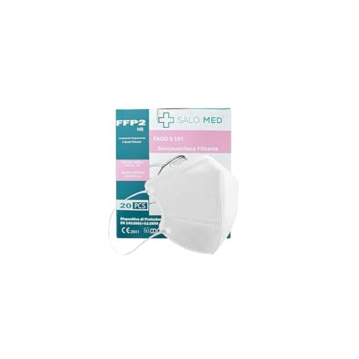 SALO MED - 20 Mascherine FFP2 NR SMALL – Certificate CE 2841 - Adatte per visi piccoli - Imbustate Singolarmente - 5 Veli Protettivi