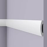 NOËL & MARQUET - Moulure décorative - Wallstyle FD3 - NMC - Polystyrène - 100 x 20 x 2000 mm - Blanc - Décoration murale - Montage facile et rapide - 2 m