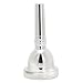 12C Trombone Mouthpiece, Brass Material, Silver Plated, Compatible with Most Alto Trombones, Good Sound Quality, Ideal Trombone Lovers or Beginners, 8cm Total Length