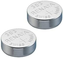 Renata 303 SR44SW Batteries - 1.55V Silver Oxide 303 Watch Battery (2 Count)
