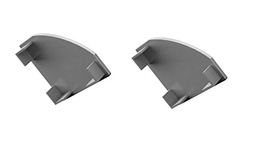 PROFILI IN ALLUMINIO 45° 6063 TL1919 IN BARRE DA 2 MT PER STRISCE A LED CON COVER OPACA O TRASPARENTE E TAPPI E GANCI DI MONTAGGIO INCLUSI (2 BARRE DA 2 MT, COVER TRASPARENTE)