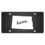 Nummernschild North Dakota Home Auto Nummernschild Rahmen Home Sweet Home Metall Front Nummernschild Personalisierte Home State Car Tags Schwarz Auto Neuheit Kennzeichenabdeckung Rahmen 15,2 x 30,5 cm
