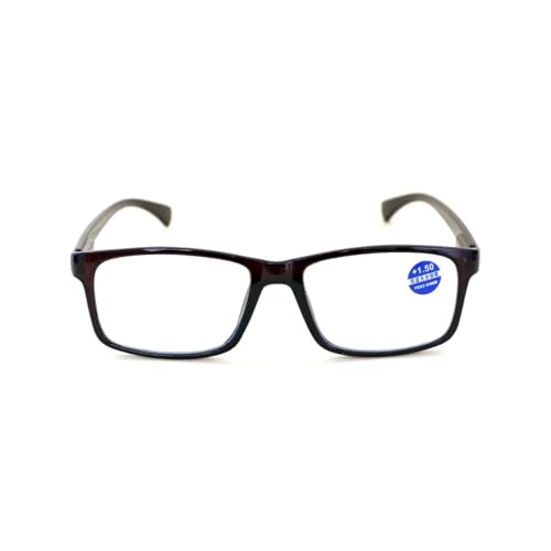 Image of myreen Blue cut Reading Glasses +1 +1.25 +1.5 +1.75 +2 +2.25 +2.5 +2.75 +3 Single Vision Full Frame Spectacles Glasses For Mobile Laptop Tablet Computer | V8622 (Near Vision, 1.5)