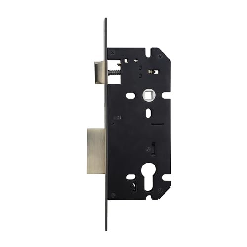 Image of Godrej Mortise Lock | Handle Lock Set for Main & Bedroom Door| Arsa Udaan 350 mm Plate Handle | 240 mm Eco Lock Body | 60 mm Eco Pin Cylinder 1CK | Antique Brass| 5 Year Warranty