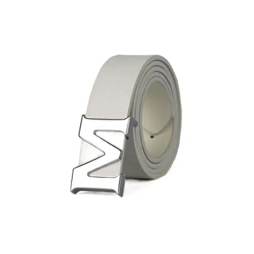 Decorative Belt Adjustable All-match Wide Side Dress Decoration Metal Buckle Waist Belts Waistbands Women Waist Belts Letter M for Country Concert Outfit(White)