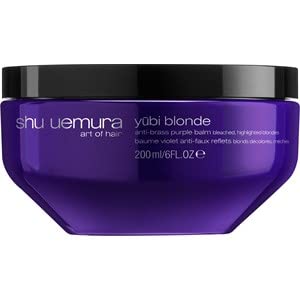 Shu Uemura, Yubi Blonde - Máscara antiamarillento para cabello rubio y con mechas, con peonía blanca japonesa y tinte violeta, efecto neutralizante, 200 ml