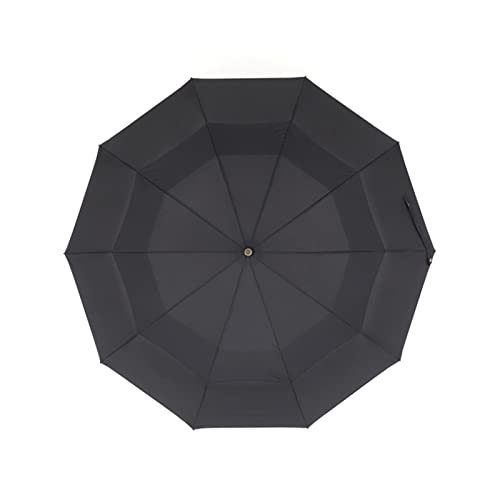Parapluie automatique 10 côtes double couche résistant aux tempêtes
