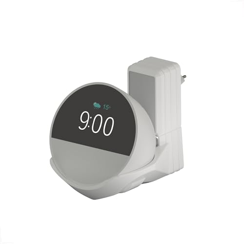 Suporte Novo Echo Spot com Alexa 2024 Parede esconde fios - Branco