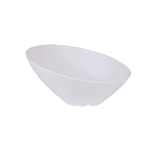 FSE CR804W Bowl, 12 oz., 6-1/2" x 6-5/8" x 3-1/4"H, Cascading, Break-Resistant, Dishwasher Safe, Melamine, Classic, White, BPA Free, NSF, Pack of 12