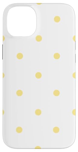 White and Yellow Polka Dots Classic Polkadots Cute Preppy �X�}�z�P�[�X iPhone 14 Plus �p