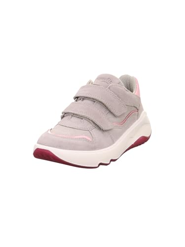 Girls Sneaker, Light Grey Pink 2500, 6 Big Kid