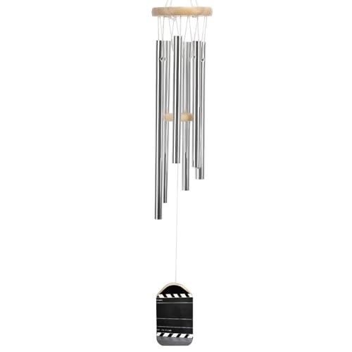 Carillon à vent commémoratif classique en aluminium noir pour décoration de jardin - 8