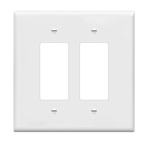 ENERLITES Double Decorator Switch Cover Wall Plate