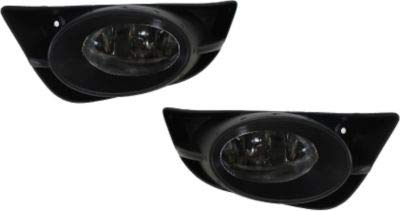 Evan-Fischer Front Fog Light Assembly Compatible with 2009-2011 Honda Fit Set of 2 Passenger and Driver Side
