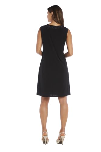 Image of R&M Richards Women's 2-Piece Jacket Dress Set | Knee Length Sheath W / 3 /4 Sleeve Jacket | Mother of the Bride Cocktail Party