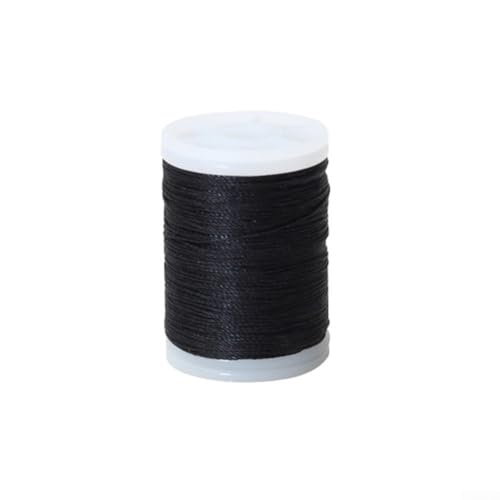 Hilo para servir cuerda de arco, rollo de 120 m, cable protector de cuerda 400D, línea de alta resistencia para arcos recurvos compuestos, cuerda de cometa, negro, azul (negro)