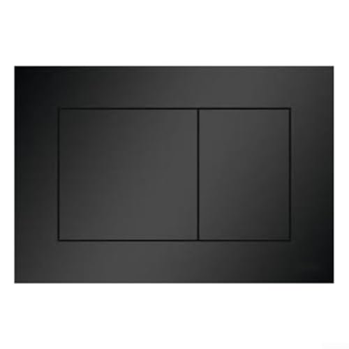 Black Dual Flush Toilet Flush Plate with Top and Front Operation Two Flush Mechanisms Included