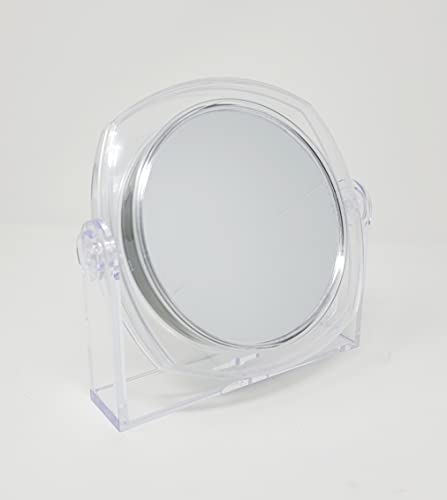 Rucci Clear Vanity Mirror, 1X/10X M821 Mirror Clear Acrylic 6.5 Inch (Pack Of 1) #TOP6