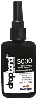 POLYFIX Drop Bond UV 3030 Ultra Violet Glue - Glass To Glass & Glass To Paper, Premium Adhesive For Transparent Bonding, Quick Curing For Seamless And Strong Connections