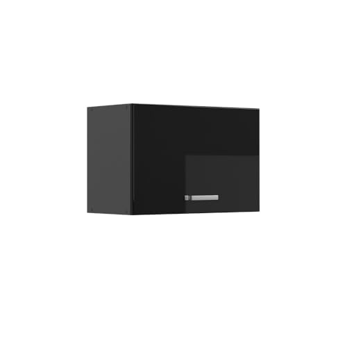 Vicco Elément Haut de Cuisine R-Line, Noir Haute Brillance, 60cm Plat, pour Une Combinaison Libre au Sein de systèmes de Cuisine modulaires