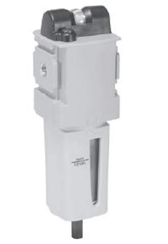 Parker Hannifin P32FB93EGMN Series P32FB Aluminum Global Modular Compact Particulate Filter, 5 µ Element, Poly Bowl with Bowl Guard, Manual Drain and Without Mounting Bracket, 3/8" NPT Port