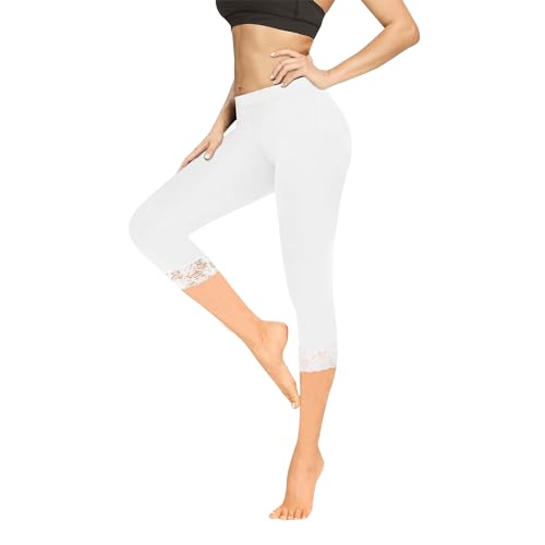 Geyuwoz Leggings Damen 3/4 High Waist Capri Leggins Blickdicht Caprihose...