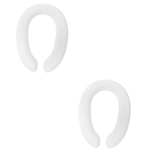 IWOWHERO 2個 用便座 トイレトレーニング便座 ポータブルトイレシート ポータブル便座クッション 楕円形の便座カバー 幼児用便座パッド 子供用トイレトレーニングトイレ Pu 白い