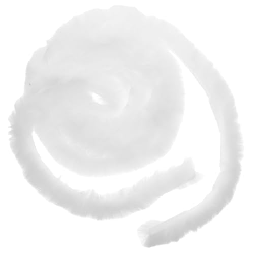 SUPVOX Ruban Texture Douce et Moelleuse en Fausse Fourrure Blanche 3 Mètres par Rouleau pour Décoration de Noël, pour Guirlandes, Sapin et Projets Créatifs Artisanaux