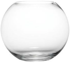 Floralcraft 20cm Fish Bowl Vases for Wedding, Decoration, Flowers Hand Made Clear Glass
