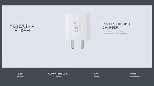 Image of Original 33W Type C Adapter Rapidly Charging Charger for CMF 1 /Nothing 2a /2a Plus /2 /2A Special Edition /Buds and Other USB C Devices Quick Charging, White