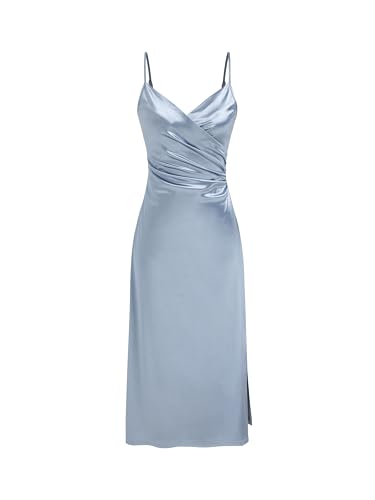 cider blue silk dress Satin Dresses