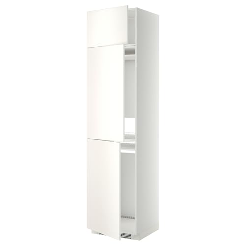 ProTuning METOD High Cab f Nevera/congelador con 3 puertas, blanco/Veddinge blanco, 60 x 60 x 240 cm