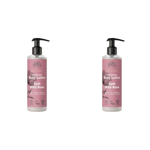 Urtekram Bio-Bodylotion - Soft Wild Rose Feuchtigkeitsspendend Körperlotion aus biologischen und natürlichen Inhaltsstoffen (245 ml, 2er Pack)