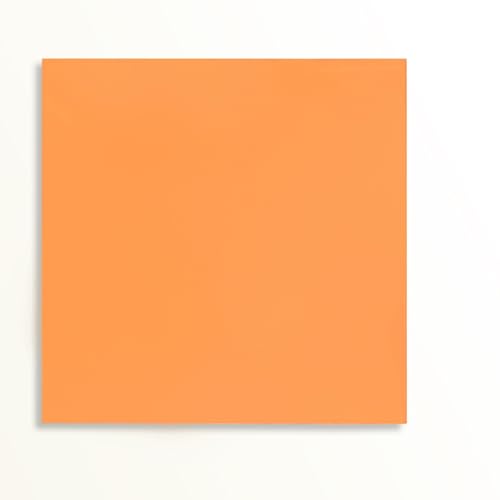 Image of 2 Pcs 12x12 Inch 1 /8 in Thickness Royal Orange Pastel Color Plexiglass Panel One Sided Glossy One Sided Frosted Plexiglass for DIY Items