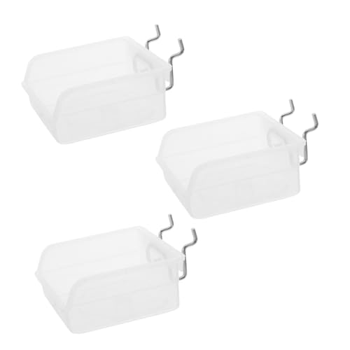LALAFINA 3pcs Heavy Duty Pegboard Storage Box Garage Organizer for Tools Hardware Nuts Bolts Office Workshop