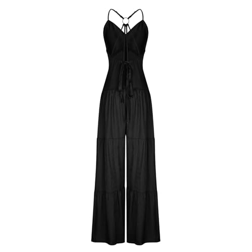 Overol de mezclilla premium con diseño de corsé elegante maxi 4
