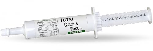Ramard Total Calm and Focus for Horses Supplement - Magnesium & Calming Formula for Horse Show, Training, & Performance Mental Alertness Without Drowsiness, Show Safe, Horses Perfect Prep 1oz Syringe