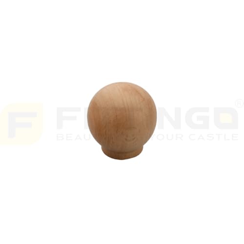 Image of 8 Piece Steam Beech Wood Drawer Knob | Wooden Cabinet Door Handle | Wardrobe & Cupboard Round Knobs | Furniture Pull Handle for Kitchen Cabinets, Dresser, Drawer & Home Decor -2 Inch