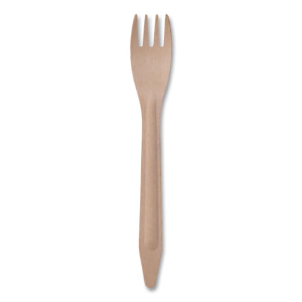 6.5 in. Wood Cutlery Fork Natural - Case of 500