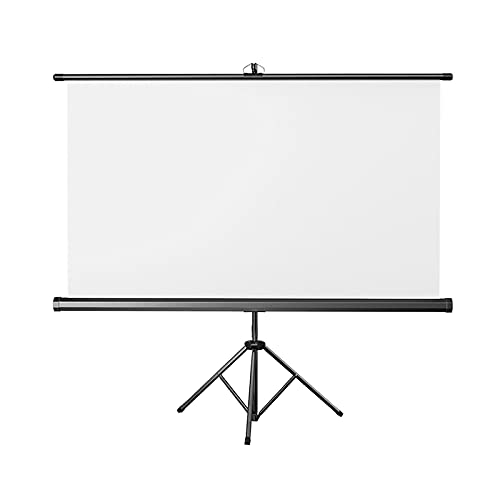 Pantalla de proyector con soporte trípode ajustable sin arrugas de 60 pulgadas para uso interior y exterior miniatura 1