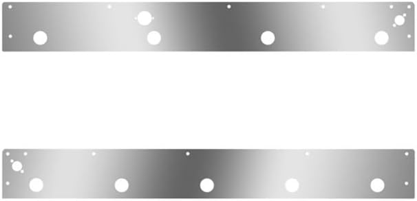 Technical Precision Replacement For KENWORTH T800 SF YEAR 2020 S.S. Day Cab Panel W9 Total 2IN Light Hole Block Heater Plug Hole Dual Step Lights