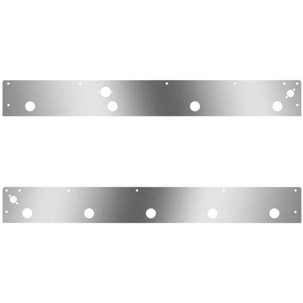 Technical Precision Replacement For KENWORTH T800 SF YEAR 2020 S.S. Day Cab Panel W9 Total 2IN Light Hole Block Heater Plug Hole Dual Step Lights