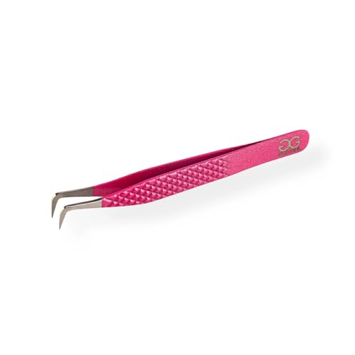 GladGirl Non-Slip Pink Glitter Diamond Grip Tweezers - 4.50