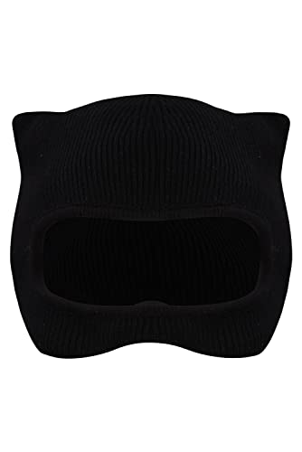 brehiay Femmes Selina Kyle Cosplay Masque Epais Tricoté Chat Masque Sexy Chat Visage pour Mascarade Maquillag Halloween Carnaval Fête Cover