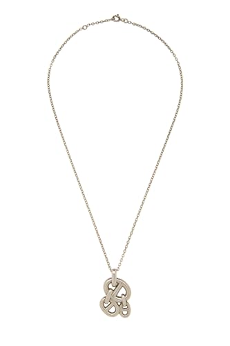 Hermès, Pre-loved Silver Chaine d'Ancre Enchaine Pendant Necklace, Silver